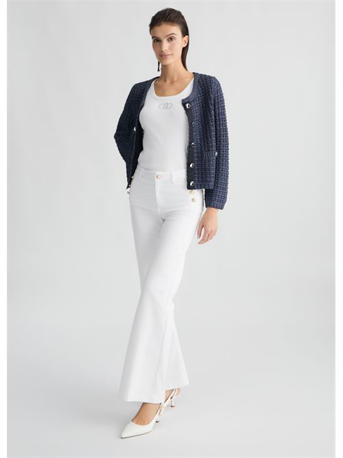 pantalone donna bianco LIU JO | WA5459T4033/11111